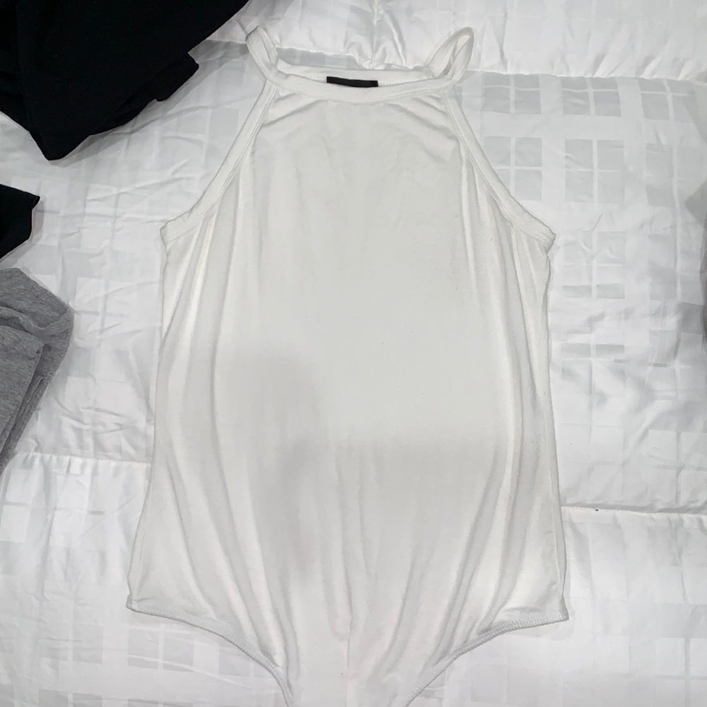 White SHEIN M bodysuit